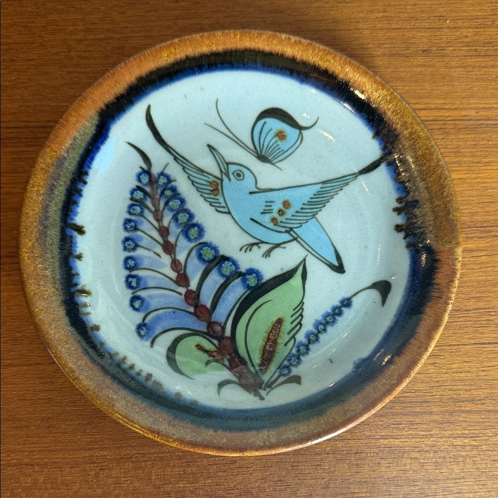 handcrafted Mexican pottery plate or trivet by Ken Edwards